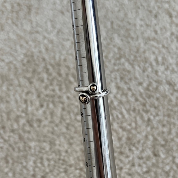 Pandora Retired Double Sweetheart Ring Size 5 - Picture 3 of 5